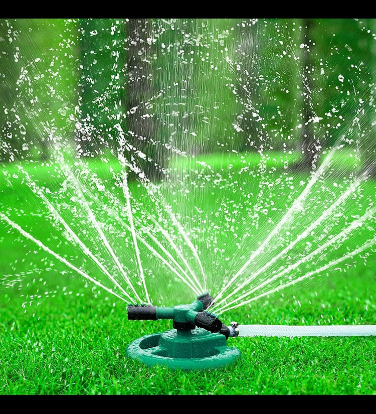 Garden Sprinkler-Automatic Lawn Water Sprinklers for Yard 360 Degree 3- Arm Rotating Sprinkler System (Multi) Garden Tool - SuperbKishan