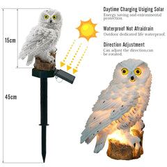 Solar Garden Light Owl Ornament Animal Bird - SuperbKishan