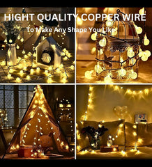Solar String Lights 30 LED Decorative Lighting Bubble Crystal Ball for Garden, Home, Patio Waterproof