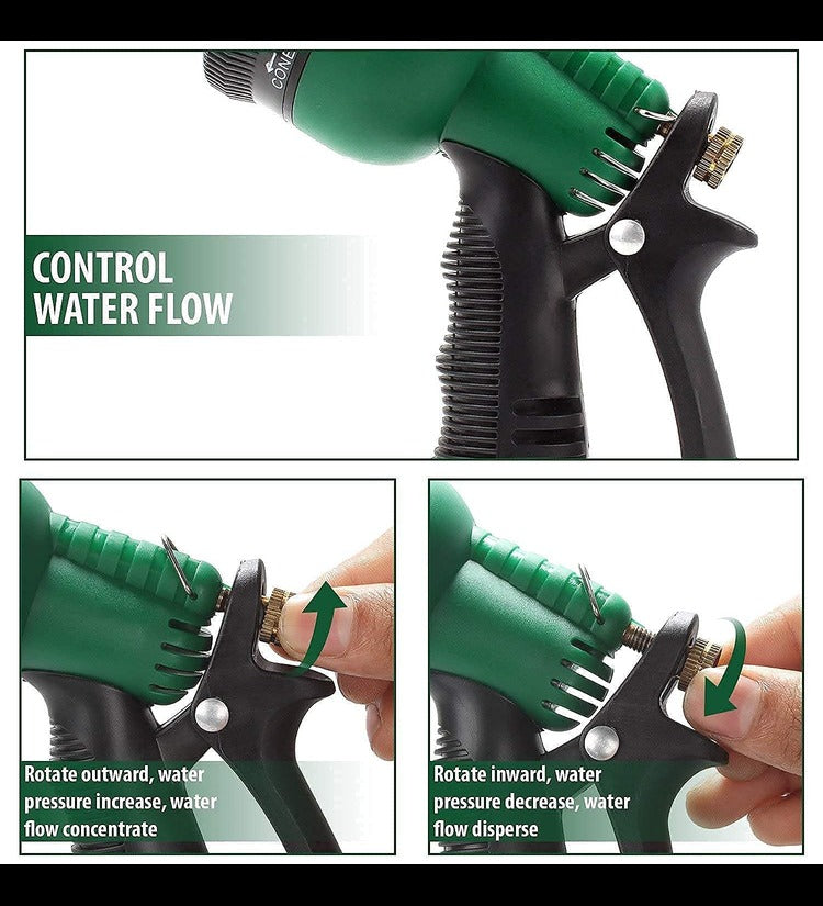 Pattern High-Pressure Water Spray Gun for Gardening, Flower, Plant, and Lawn Watering, and Bike Car Washing Portable Power Sprayer Garden Hose Nozzle Pipe Connector